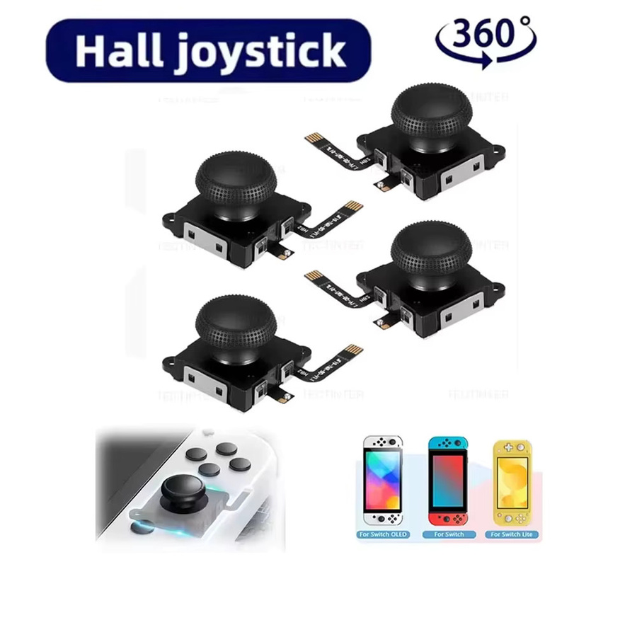 TECTINTER Hall-Effekt Ersatz-Joystick in Schwarz für Nintendo Switch, Lite und OLED Controller zur Vermeidung von Stick-Drift - Bild 1