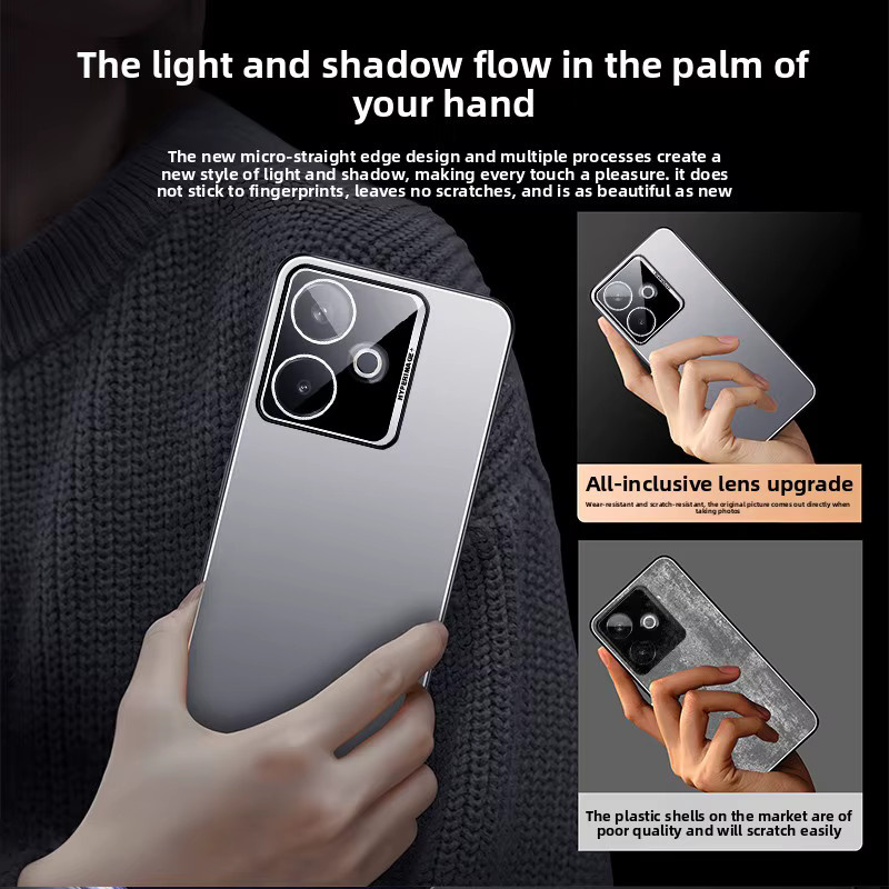 Realme GT 7 / GT 7 Pro / GT 7T Schutzhülle Metall-Mattiert mit Objektivschutz in Grau - Bild 2