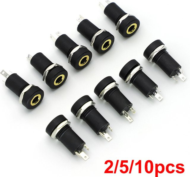 JCD Stereo 3,5-mm-Audio-Klinkenbuchse PJ-392A, 3-polig mit Lötanschluss zur Panelmontage, Schwarz - Bild 1