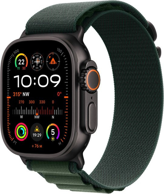 Apple Smartwatch Watch Ultra 2, Titan, 49 mm, GPS, Schwarz/Dunkelgrün - Bild 1