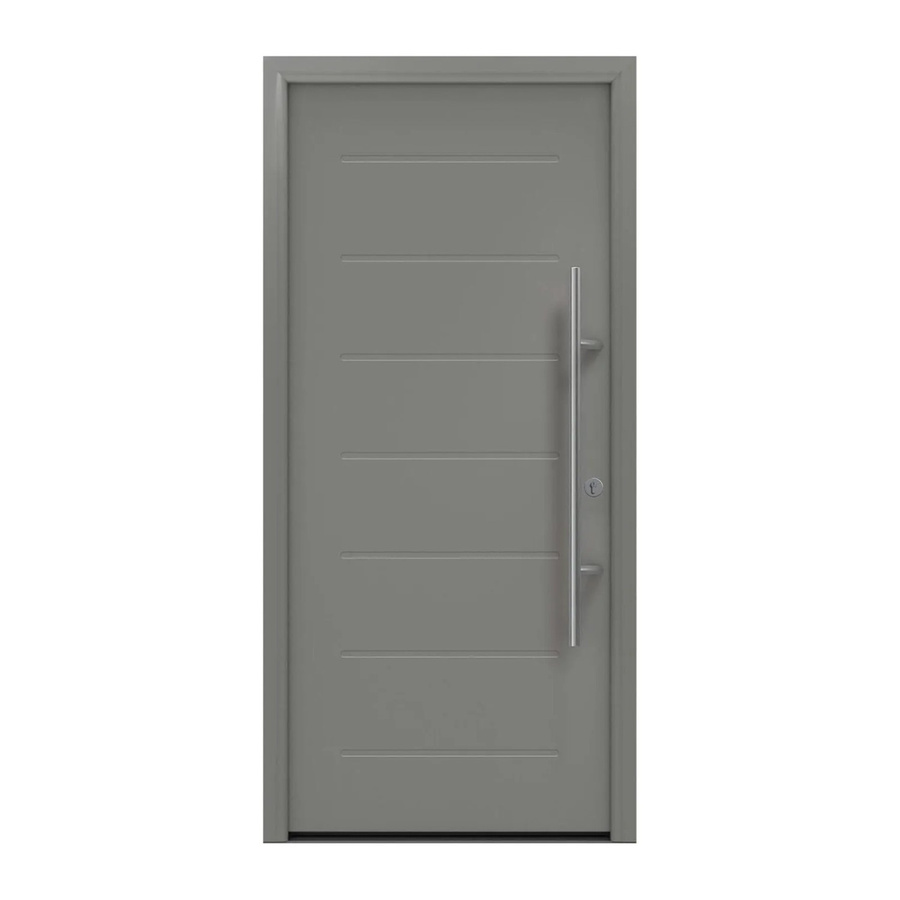 EcoStar Haustür Isopro Secur IPS 015 in Graualuminium mit RC2 Schutz, B: 110 cm, H: 210 cm, DIN Rechts - Bild 2