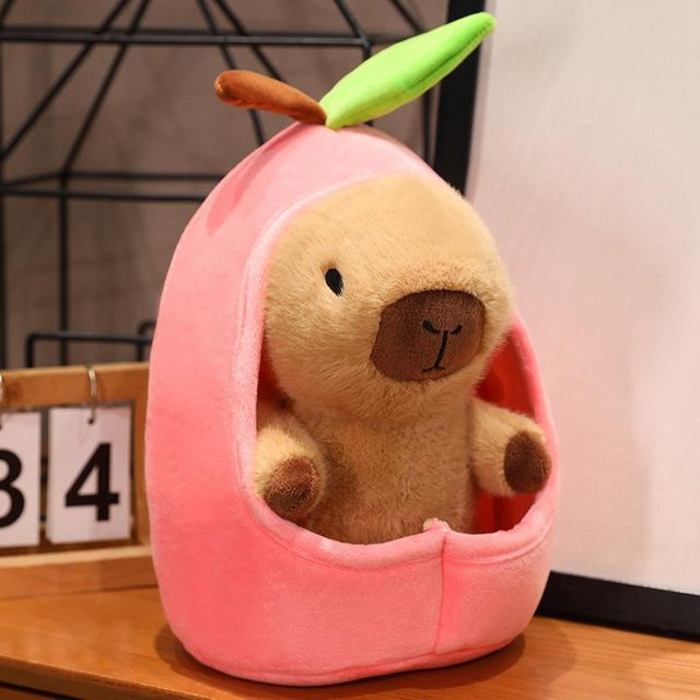 Kidsly Fruchthaus Capybara Plüschtier Puppe, rosa, ab 14 Jahren - Bild 1