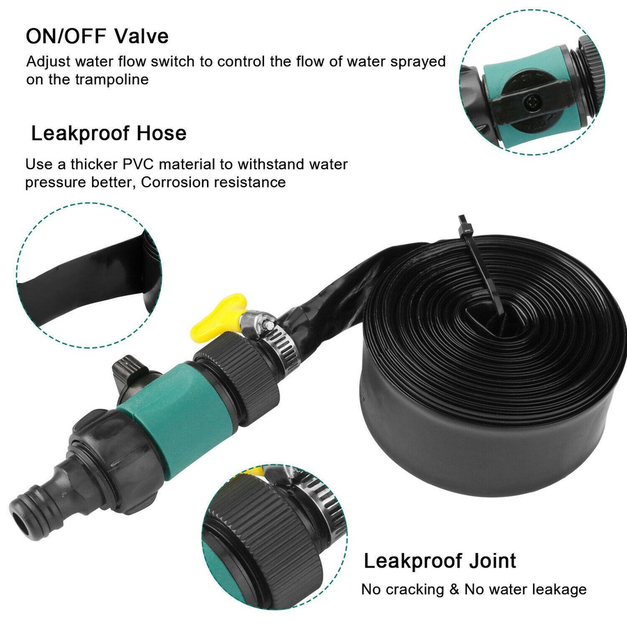 Onlyou Trampolin-Sprinkler Outdoor-Wassersprinkler-Zubehör Orange/Blau - Bild 2