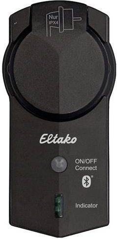 Eltako ASSU-BT/230V Steckdosen-Schaltuhr in Schwarz mit Bluetooth und IP44 Schutzart - Bild 1