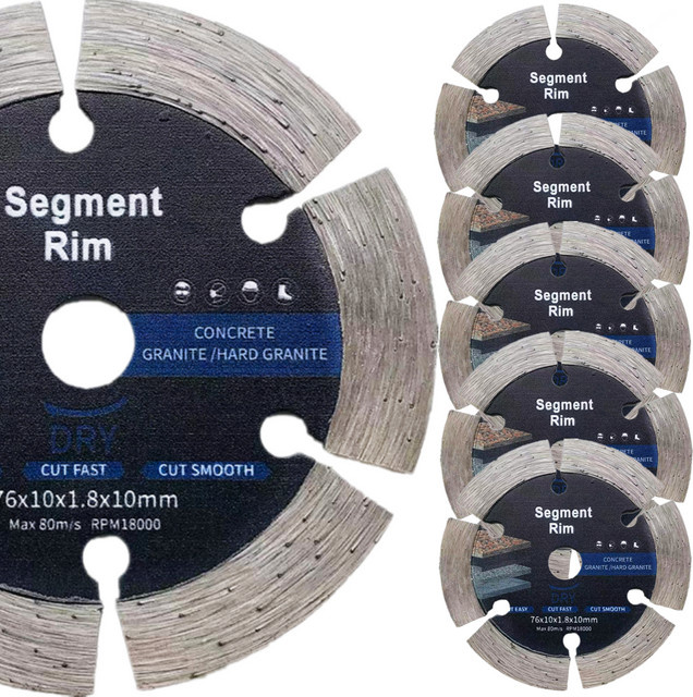 Diamant-Trennscheibe RSMXYO für Winkelschleifer zum Schneiden von Keramik, Beton und Marmor, Durchmesser: 76 mm - Bild 1