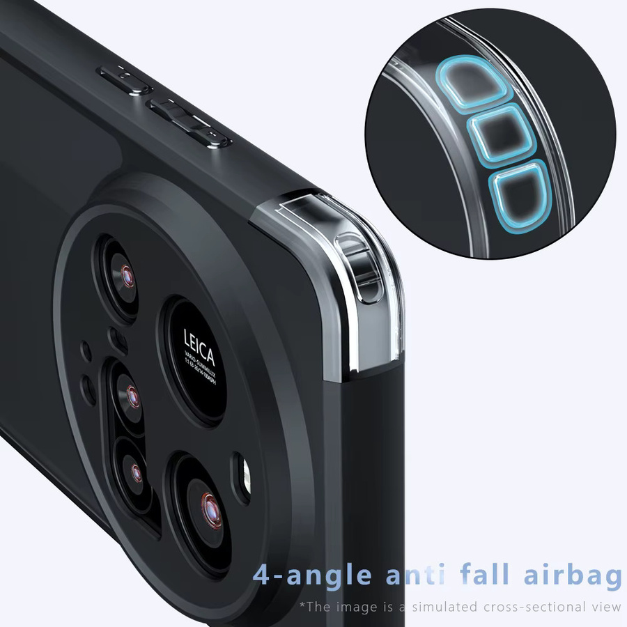 Stoßfeste Handyhülle für Xiaomi 15 Ultra in Schwarz und Transparent mit matter Front und weicher Rückseite - Bild 4