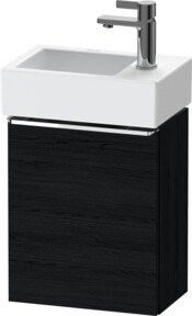 Duravit Waschtischunterschrank D-Neo in Schwarz Matt mit 1 Tür, Wandmontage, B: 36,4 cm, T: 22,2 cm, H: 44,0 cm - Bild 1