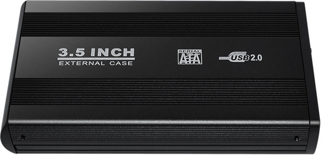 Deepartner externes 3,5 Zoll SATA Festplattengehäuse für HDD und SSD, Schwarz - Bild 1