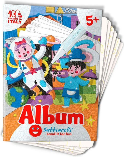 Sabbiarelli Sand-it for Fun Album What we will do? Papier Set 5+ - Bild 1