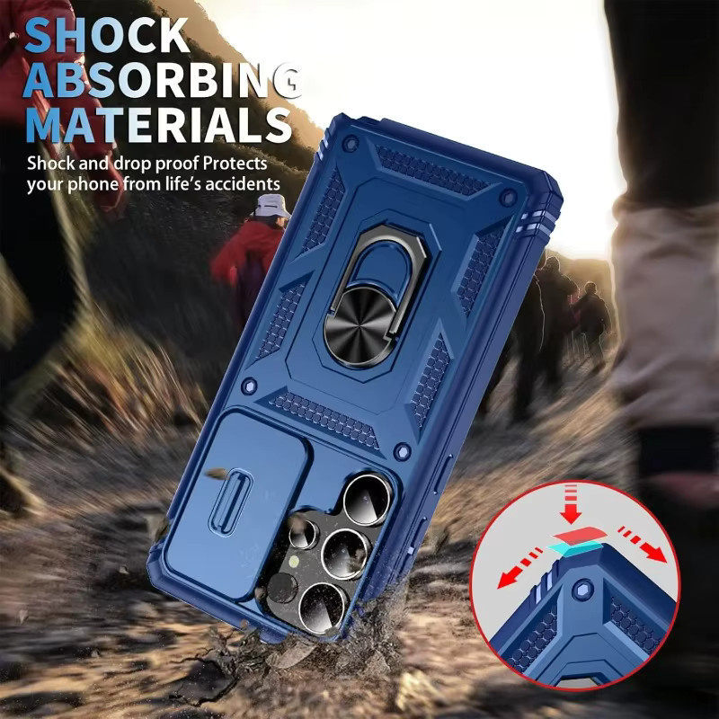 Heavy Duty Armor Defender OTT-BOX Schutzhülle für Samsung Galaxy S26 Ultra, S25 FE Edge, S24 und S23 Plus mit Ringhalter in Grün oder Blau - Bild 2