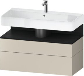 Duravit Waschtischunterschrank Qatego in Beige Matt, Wandhängend, B/T/H: 99 x 47 x 59 cm - Bild 1