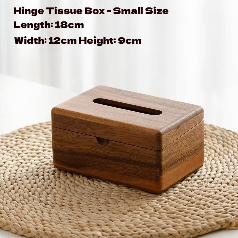 XMSJ Taschentuchbox aus Walnussholz in Braun mit polierter Oberfläche und minimalistischem Design - Bild 3
