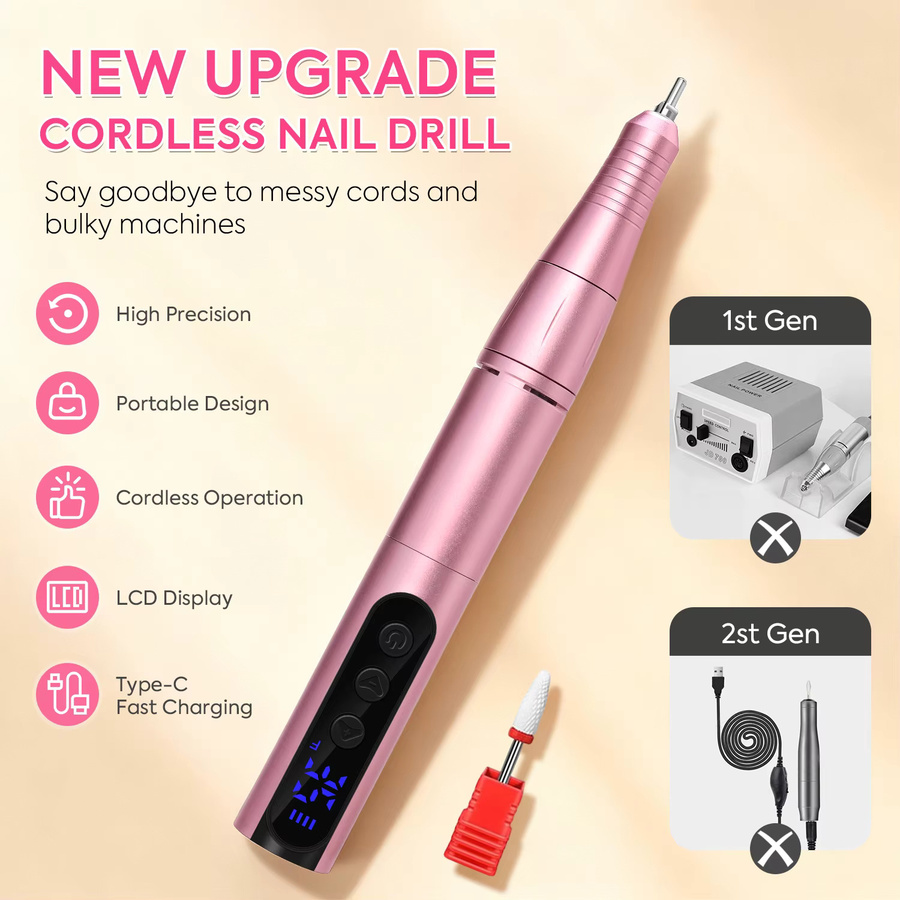DianaBeauty Nagelbohrstift, kabellos, 35000 U/min, Unisex - Bild 2