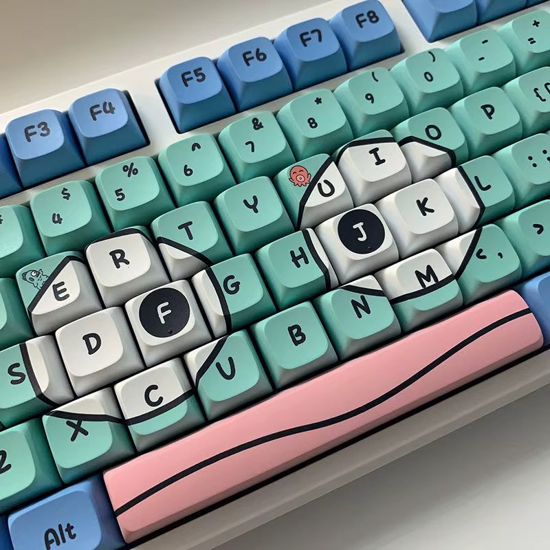 Skyloong Ugly Fish Tastenkappen im XDA-Profil, 133 Stück, PBT Dye-Sub, Multicolour, für mechanische MX-Tastaturen - Bild 2