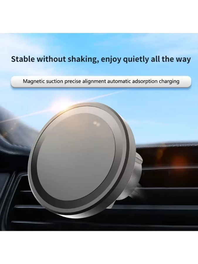 VIKEFON Magnetische Auto Handyhalterung mit 15 W kabellosem Ladegerät für MagSafe iPhone, Weiß, Luftauslass-Halterung - Bild 5