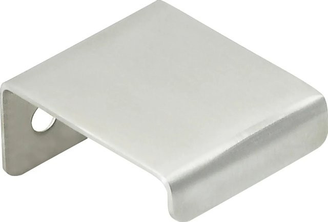 Siro Möbelgriff aus Edelstahl in Silber, feingeschliffen, Lochabstand 16 mm - Bild 1