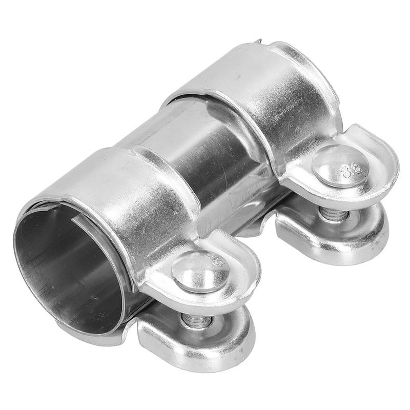 Igeteck Auspuffrohrverbinder mit Doppelklemmenhülse aus Edelstahl, Farbe: Silber, Länge: 9,4 cm - Bild 7