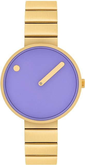 Picto Armbanduhr, Quarz, Edelstahl, Lila, 34 mm, Unisex - Bild 1