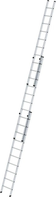 PROREGAL Sprossen-Schiebeleiter 3-teilig ohne Traverse in Silber, 3 x 10 Sprossen - Bild 1