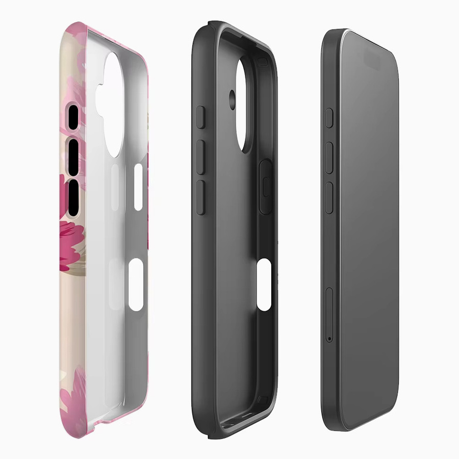 Robuste Magnetische Handyhülle mit Pfingstrosen-Design für iPhone 17 16 15 14 13 Pro Max Plus in Multicolour - Bild 2