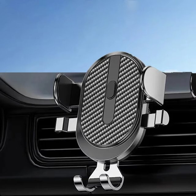 KAFNHCKA Universaler 360 Grad rotierender Handyhalter für die Lüftung im Auto, Anti-Slip Telefonständer für GPS-Navigation in Schwarz - Bild 1