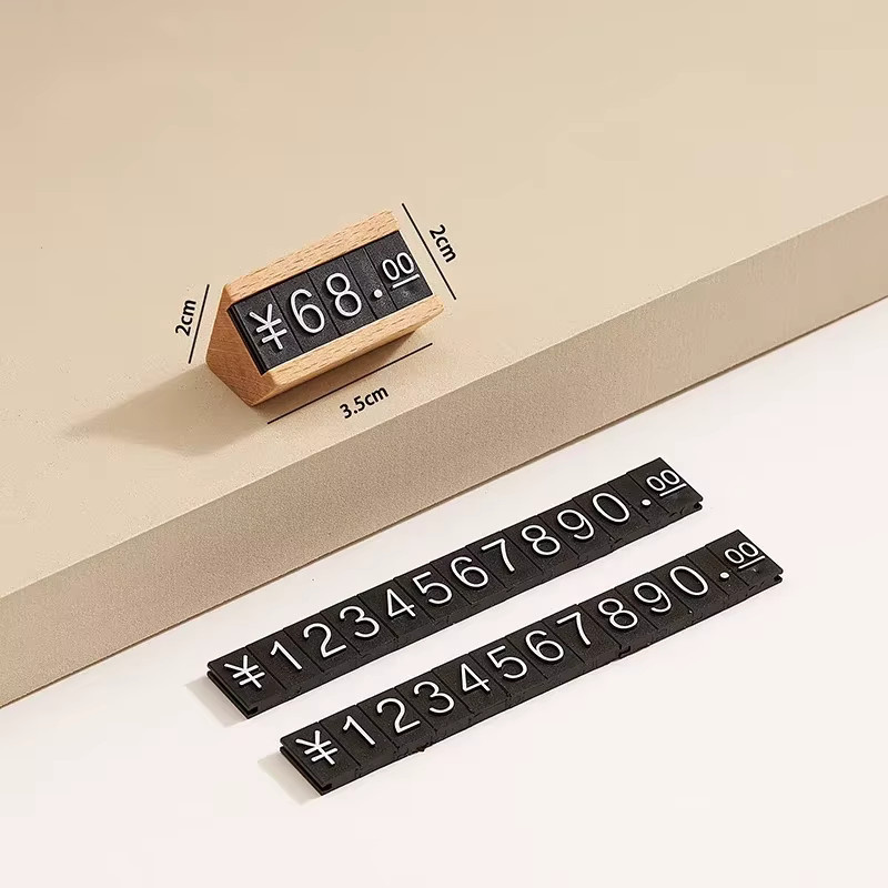 Loripos 5er Set Massivholz Preisschilder in Braun zur Display-Präsentation von Wein, Tee und Kosmetik - Bild 5