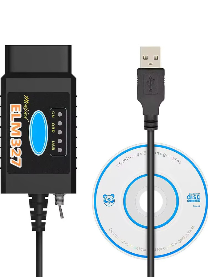 JFIND ELM327 V1.5 USB OBD2 Scanner mit FT232 FTDI PIC18F25K80 Chip und HS-CAN/MS-CAN Schalter für Ford FORScan in Schwarz - Bild 5