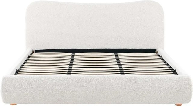 DELUKE Polsterbett OLE Doppelbett mit Stauraum in Creme, B/T/H: 200 x 180 x 100 cm - Bild 1