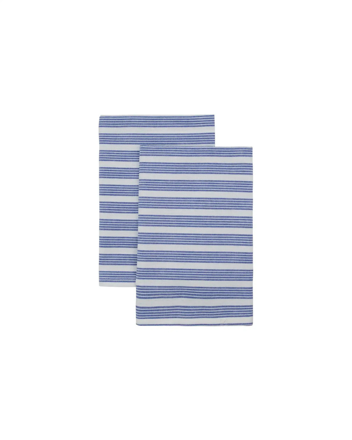 Nicolas Vahe Geschirrtuch Chef, 3er-Set, Blau-Weiß gestreift, Baumwolle, Breite: 70 cm, Höhe: 50 cm - Bild 1