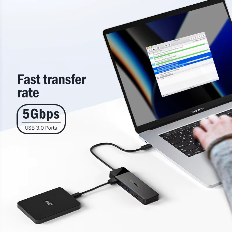 Lemorele TC94 10-in-1 USB-C Dockingstation mit 4K UHD, Dual HDMI, VGA, 100W PD-Stromversorgung und SD/TF-Adapter für Laptop und TV - Bild 4