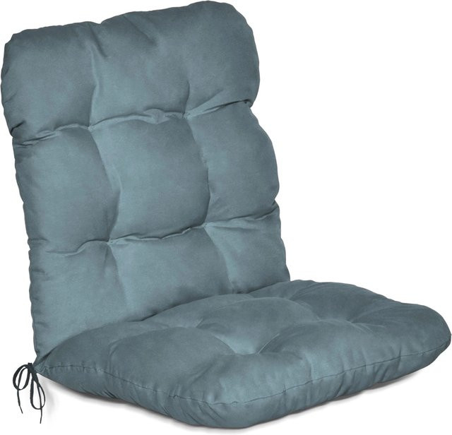 Beautissu Flair NL Sitzkissen Auflage für Niedriglehner in Taubenblau, B/T/H: 100 x 50 x 8 cm - Bild 1