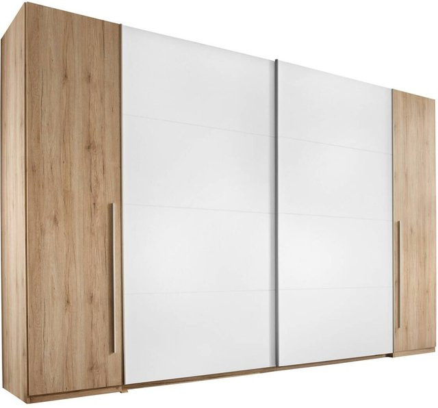 Schwebetürenschrank Match von Poco in Eiche San-Remo Nachbildung und Weiß, B/H/T: 316 x 225 x 61 cm - Bild 1