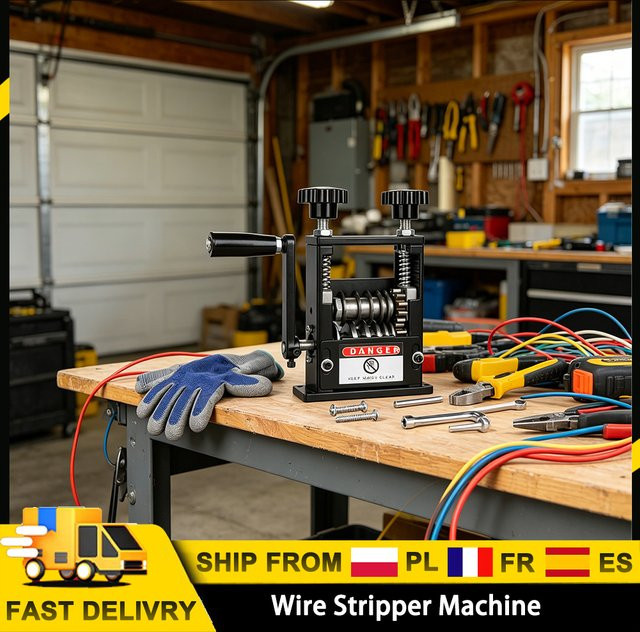 Warmom Draadstripper Machine mit manuellem und automatischem Doppelmodus, tragbare Kabelstriptang für 3-17mm und 2-25mm Durchmesser, Farbe: Schwarz - Bild 1