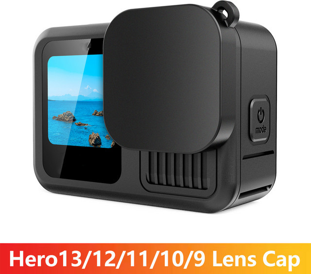 GoPro Objektivdeckel Silikon Schutzkappe für Hero 13 12 11 10 9 Action Kamera Schwarz - Bild 1