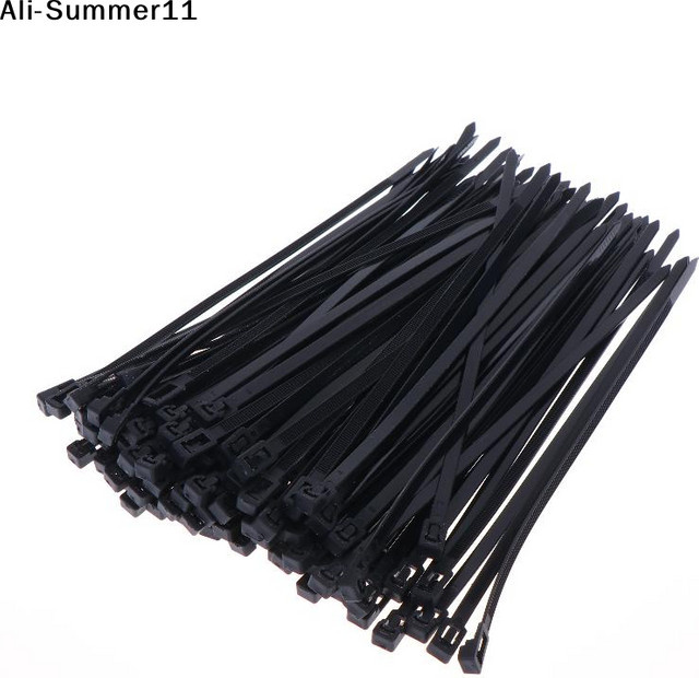 Gt1 Wiederverwendbare Nylon-Kabelbinder aus Kunststoff in Schwarz für Heim, Büro und Außenbereich - Bild 1