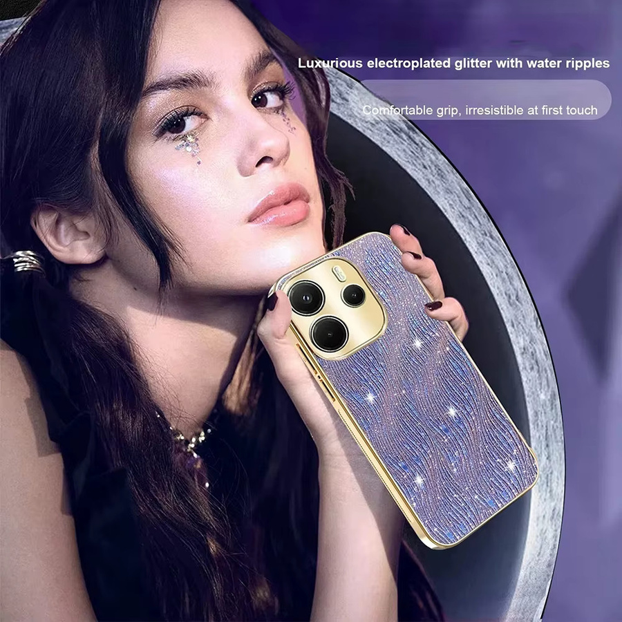Stoßfeste Silikon-Schutzhülle im Water Ripple Design für Xiaomi Redmi Note 14 Pro 4G 5G und Poco X7 - Bild 3