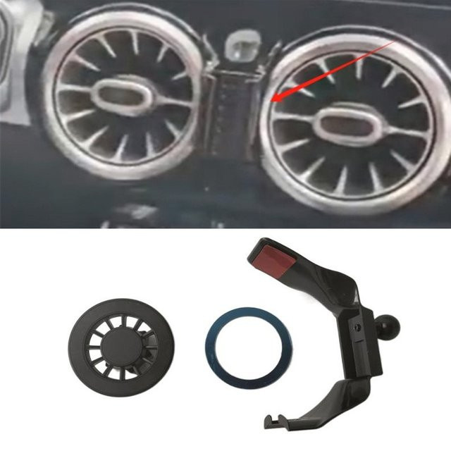 Magnetische Smartphone-Halterung aus ABS für Mercedes-Benz GLB 180 200 X247 (Modelle 2020-2025) in Schwarz - Bild 1