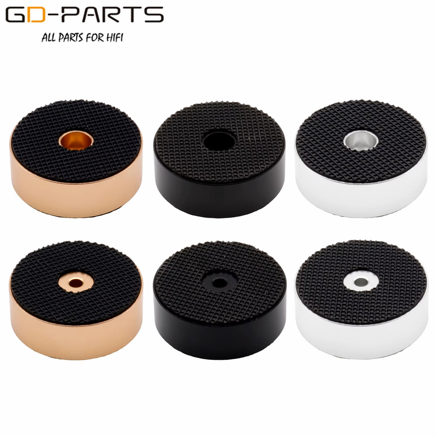 GD-PARTS Aluminium Lautsprecher-Isolationsfüße in Gold zur Dämpfung für Schrank, DAC, PC und Plattenspieler - Bild 2