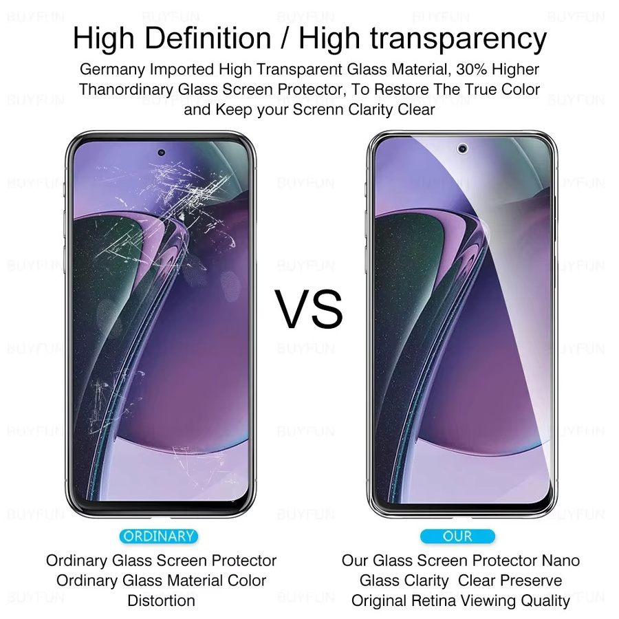 3er-Set gehärtetes Glas Display Schutzfolie für Motorola Moto G10 G20 G30 G50 G60 G100 G200 G31 G41 G51 G71 G22 G52 G82 E40 E20 in Transparent - Bild 2