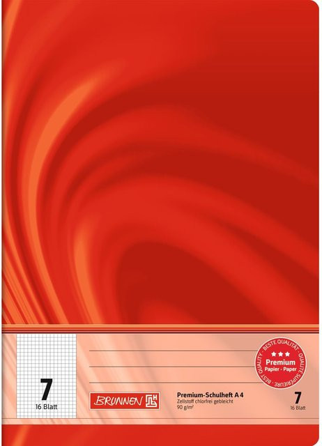 Brunnen Schulheft Vivendi Lineatur 7, DIN A5, Rot - Bild 1