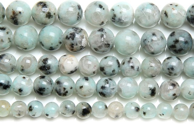 Tony and Beads Perlen, Sesamstein, Kiwi-Jaspis, rund, 4-12 mm - Bild 1