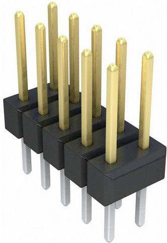 Molex Stiftleiste Standard 2 Reihen in Schwarz und Gold - Bild 1