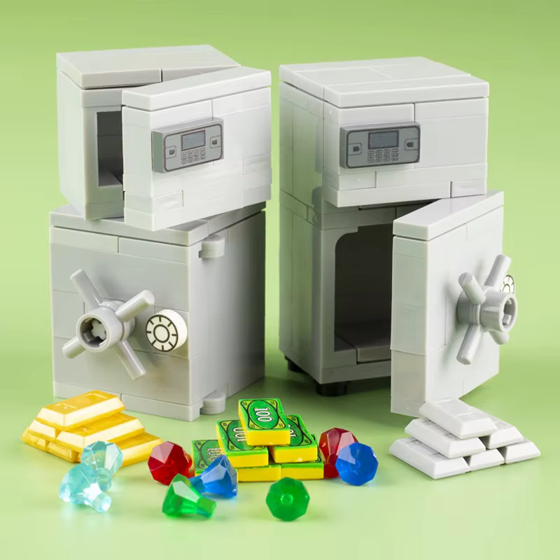 BRICKPANDA MOC Stadt Strongbox Bausteine Zubehör, Gold, Silber - Bild 2