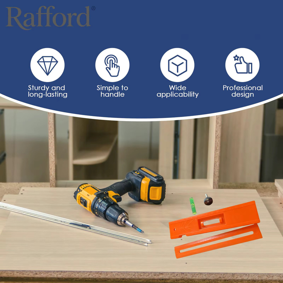 Rafford Multifunktionales Tiefenmarkierungslineal mit Präzisionsblase und drehbarer Winkelfunktion - Bild 3