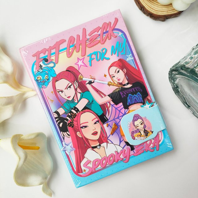 Yiran toy 1 Chibi K-POP Dämonenjäger HUNTRIX Anime Notizbuch mit Hardcover und magnetischem Verschluss, bunte Seiten, Multicolor - Bild 1