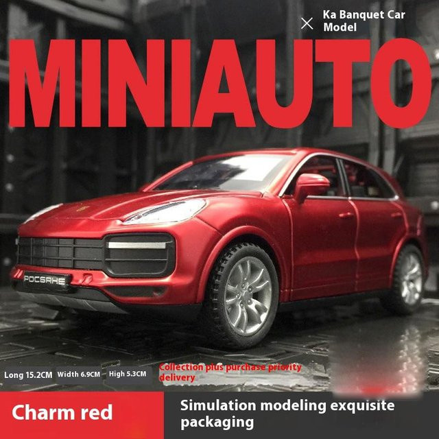 Linyi toy car Porsche Cayenne Turbo, Diecast Modell, 1:32, mit Licht und Sound, ab 4 Jahren - Bild 1