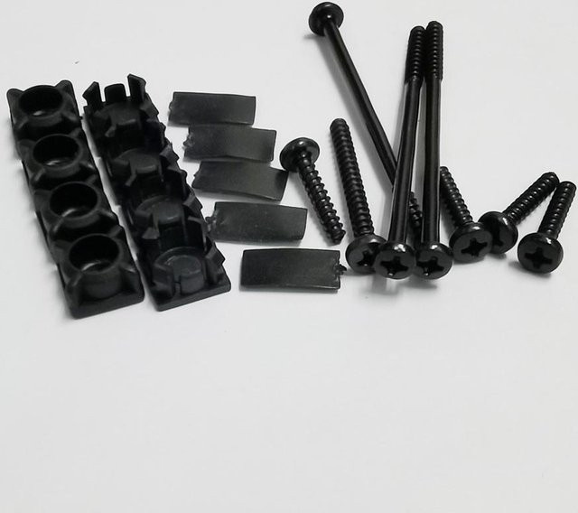 xunbeifang Ersatzteil-Set für PS2 3W Spielekonsole in Schwarz mit Schrauben, Staubschutz und Gummiabdeckungen für Knöpfe - Bild 1