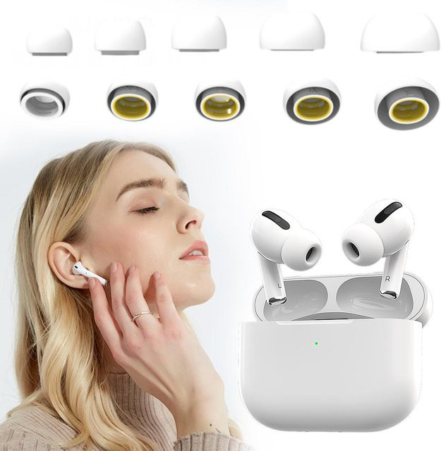 Apple Ersatz-Ohrstöpsel aus Silikon für AirPods Pro 3, In-Ear Ohrhörer-Abdeckungen, Weiß - Bild 1