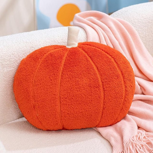 Yiran Toy Halloween Kürbis Kissen aus Plüsch in Orange, Durchmesser: 40 cm - Bild 1