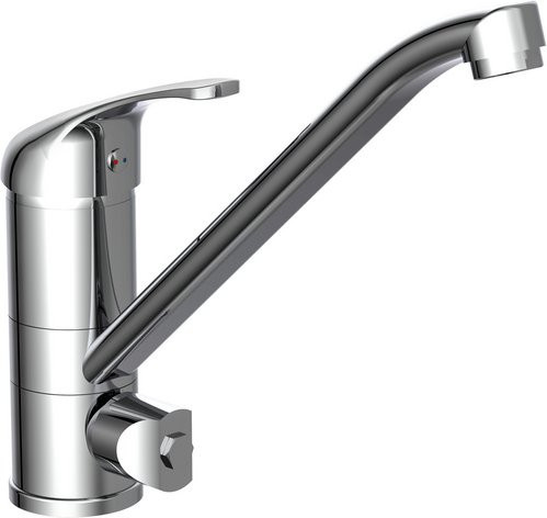 Schütte Spültischarmatur Ultra aus Messing mit Geräteanschluss und Schwenkauslauf in Chrom Silber - Bild 2